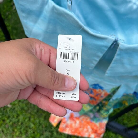 Anthropologie Floral Sleeveless Foldover Knee Length Dress NWT - Picture 6 of 8